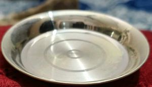 Decorative Silver Pooja Plate
