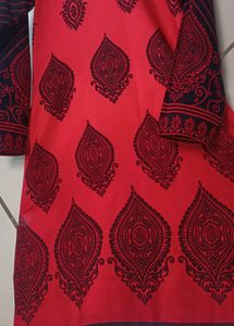 Pakistani Printed Long Ombre Kurti With Full Sleev
