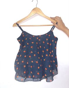 Cute Cherry Print Camisole Top