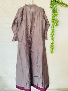 Embroidered Kurta with Overlay