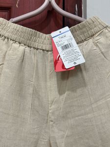 Avaasa Beige Embroidered Palazzos