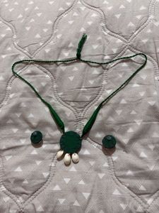 Handmade Cowrie Shell Necklace &amp; Earrings