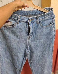 Light Wash Wide Leg Denim Jeans