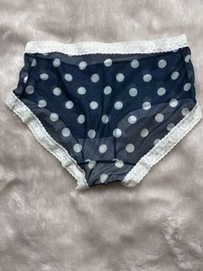 Chic Polka Dot Briefs with Lace Trim
