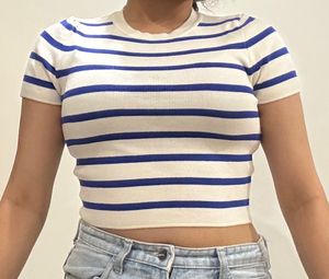 Striped Cropped Top