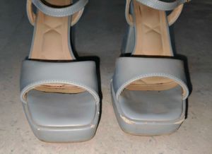Chic Blue Platform Block Heels