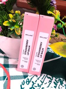 Pack of 2 Brillare Strawberry Lip Balm is a natura