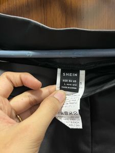 SHEIN Sparkly Faux Leather Pants