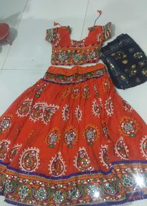 garba dress orange colour