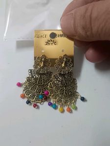 Peacock Drop Earrings