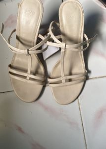 MNG Strappy T-Strap Sandals
