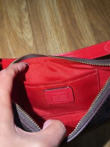 Coach Monogram Crescent Shoulder Bag