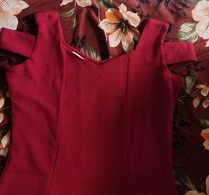 beautiful maroon dress