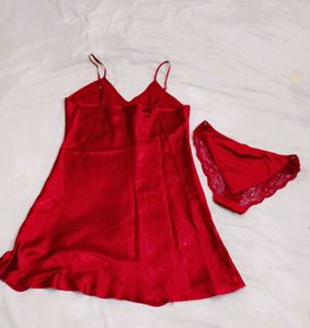Satin Nighty with Matching Panty
