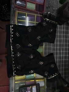 Black Sequined Lehenga Choli free gift