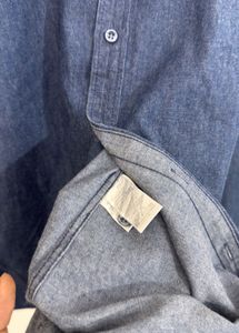 Men's Blue Denim Slim Fit Shirt len th 27