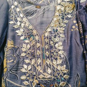Gotapati Embroidery Work Kurti Set For Women