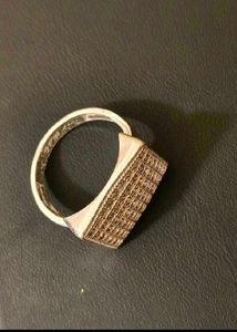 Sparkling Ring for gents pure silver # fixed price