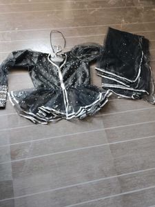black lehenga choli and dupatta set
