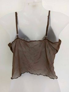 Brown Sheer Camisole Top