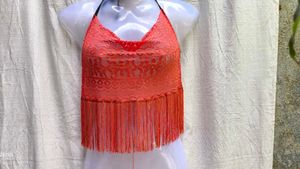I. Stunning Lace Crop Top with Tassels