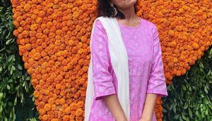 Vibrant Pink Printed Kurta