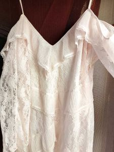 Lace Ruffle Maxi Dress by AMAGYAA
