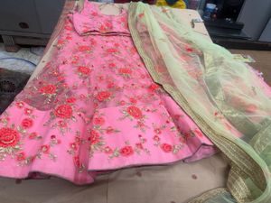 Pink Elegant Lengha And Dupatta