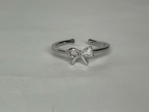 Cute Bow Ring with Crystal Accent