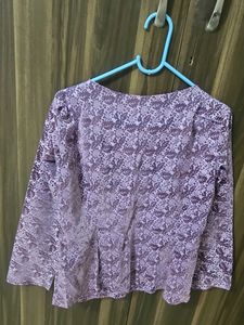 Patterned Purple Top