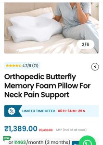 orthopedic butterfly pillow