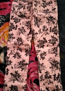 Floral Print Jeans