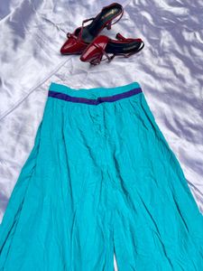 Bohemian Teal Palazzo Pants