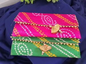 Set of 2 Bandhani Clutches | Ethnic