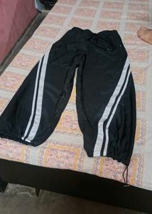 Stylish Black Wide Leg Track Pants