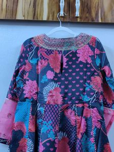 Vibrant Festive Gown with Dupatta