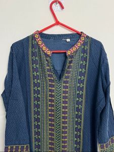 Stylish Blue Printed Kurta