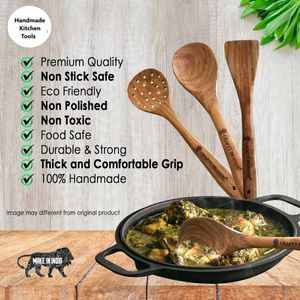 Wooden Kitchen Utensil Set with Holder