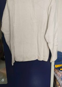 Cream Knit Cardigan with Buttons