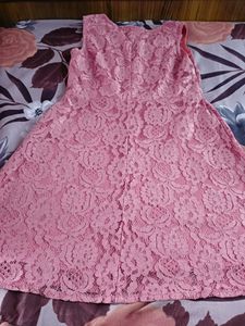 Pink Western Dress 👗