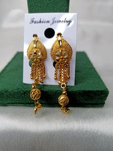 Premium Quality  Gold Paleted Punjabi Earrin