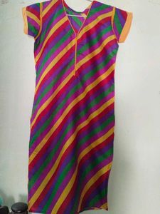 Vibrant Striped Kurta