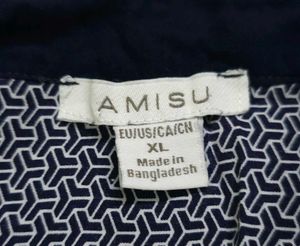 Amisu Geometric Print Sleeveless Blouse