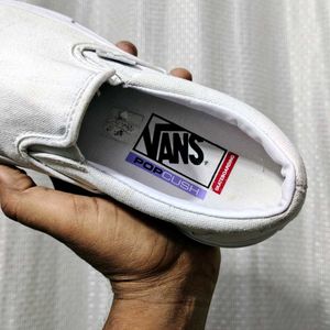 Classic White Vans Slip-Ons