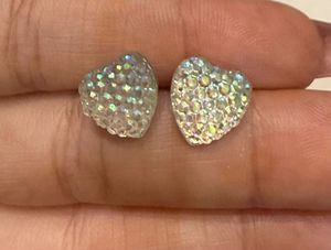Pair of Sparkling Green Stud Earrings