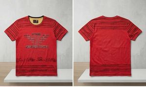 Men's Red Graphic T-Shirt