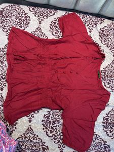 Maroon Casual Top