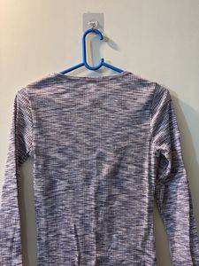 Ribbed Cut-Out Long Sleeve Dress