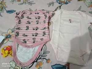 Baby Girl Minnie Mouse Bodysuits Set Pack of 2