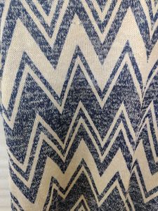 Blue And Cream Woolen Top